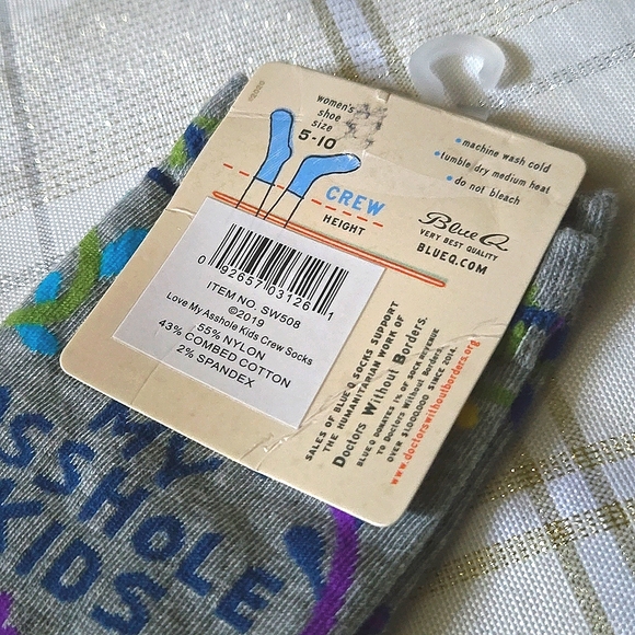 NWT "I Love My A**hole Kids" Socks - Picture 6 of 6
